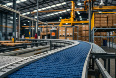 Cinta transportadora modular industrial para centros logísticos en Buenos Aires